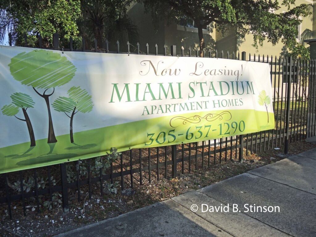 Miami Stadium apartment homes banner
