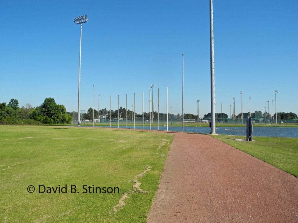 Practice fields configured for softball