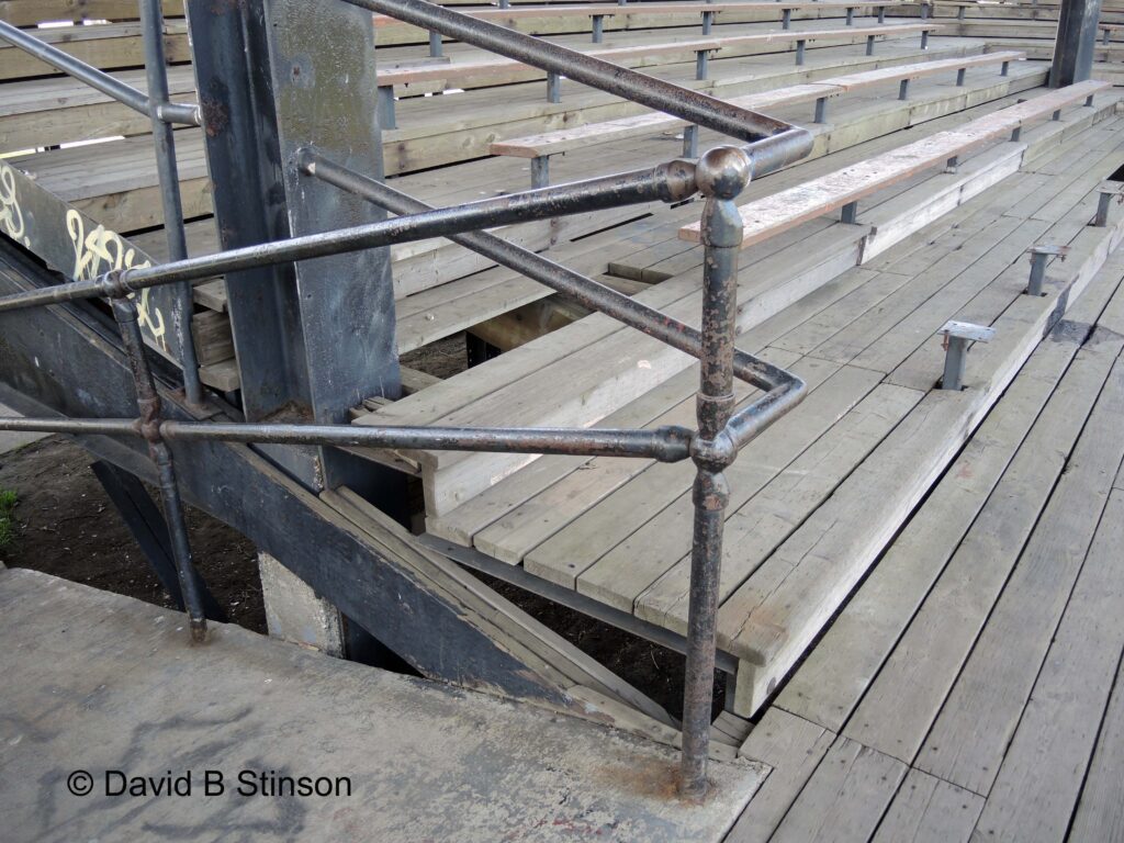 Rusty railings of the Hamtramck Stadium
