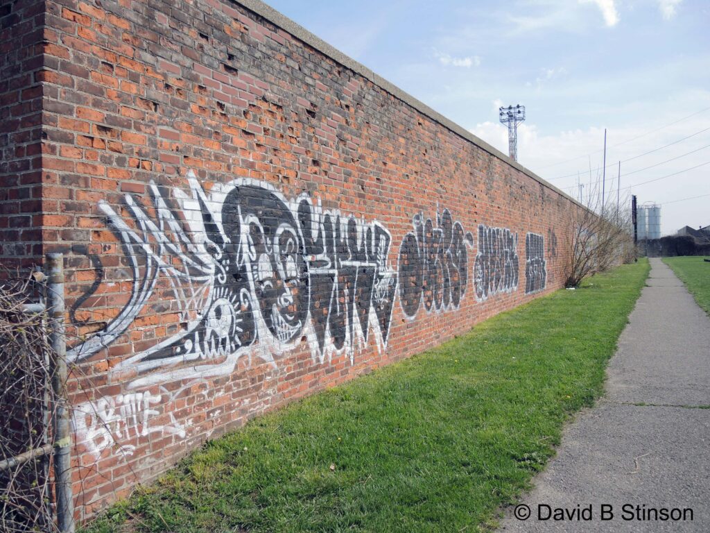 Graffitis printed on the walls