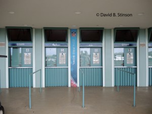 Ticket windows at the main gate of the Aloha Stadium