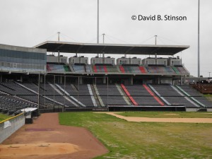 The third base grandstand of the Knights Stadium