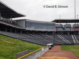 A view from right field corner of the Knights Stadium