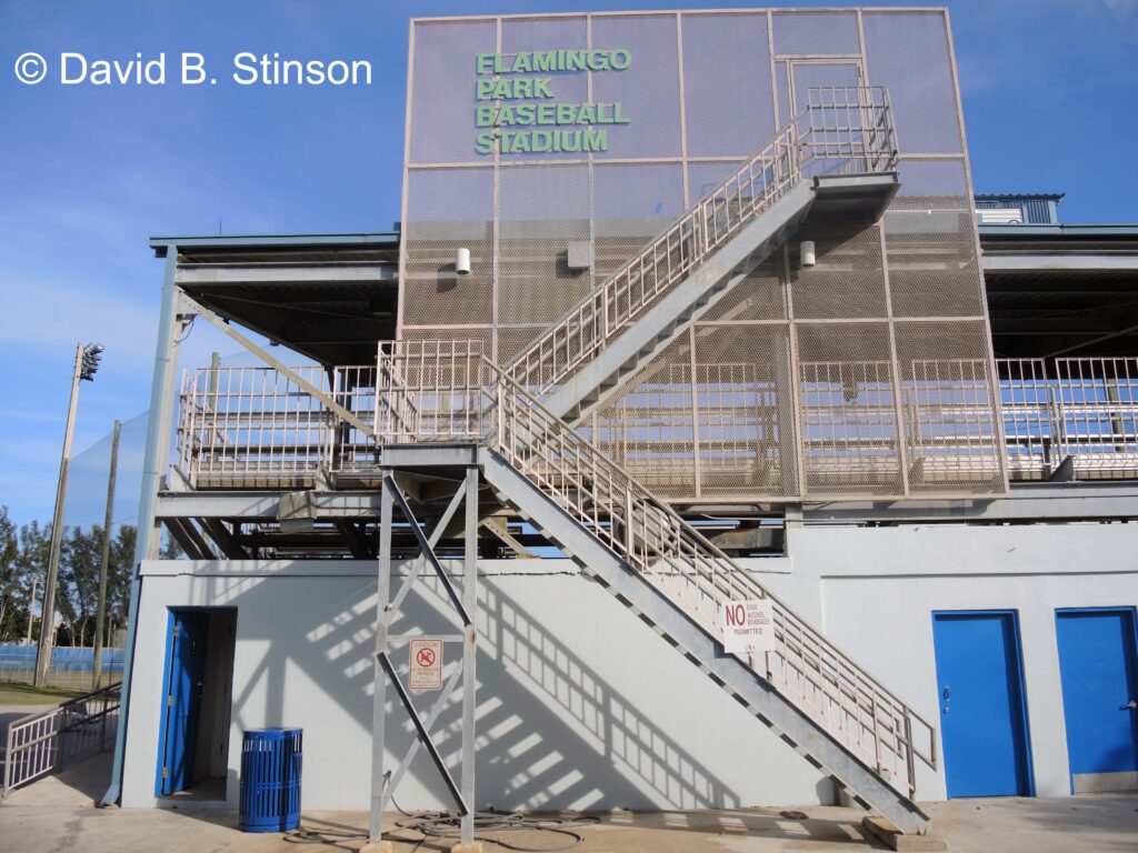 The Flamingo Park Baseball Stadium stairs