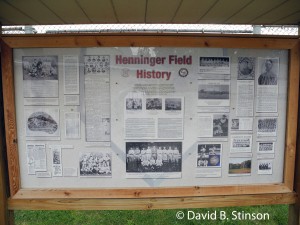 Ahistorical display at Henninger Field