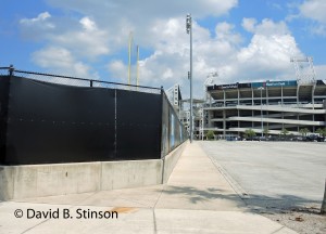 A view of the stadium from Duval Street
