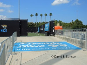 The entrance to Florida Blue Practice Field