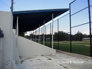 The third base grandstand of the Pinkney Woodbury Field