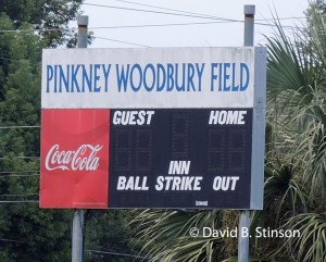 The Pinkney Woodbury Field scoreboard