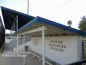 The third base dugout in the Pinkney Woodbury Field