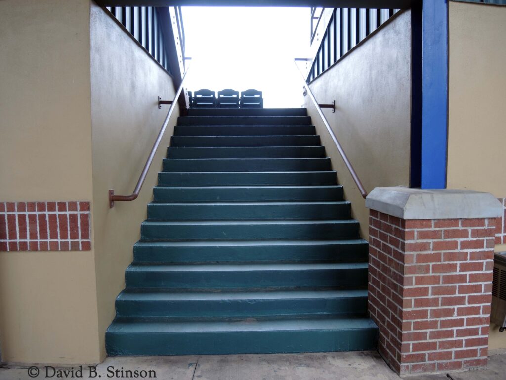 Stairs leading to the stands
