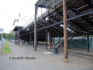 Under the third base grandstand