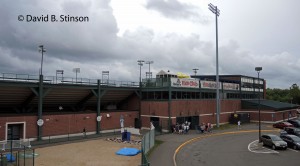 The view of New Britain Stadium from Beehive Field