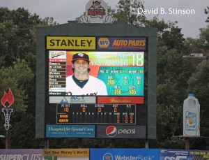 The Jumbo Tron and scoreboard