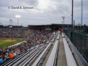 A view of the New Britain Stadium bleachers