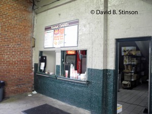 The concession stand at the Grayson Stadium