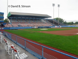 The former Fort Miami Park grandstand at Ned Skeldon Stadium