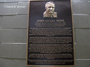 Aplaque honoring John Henry Moss