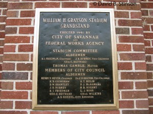 A plaque honoring William H. Grayson and the 1941 Renovation 