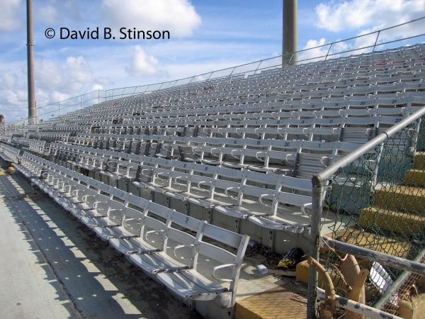 First base grandstand seats for the Municipal Stadium 