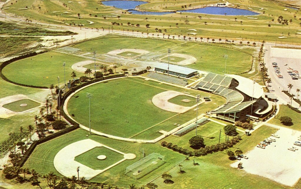 An aerial view of the West Palm Beach Municipal Stadium Complex