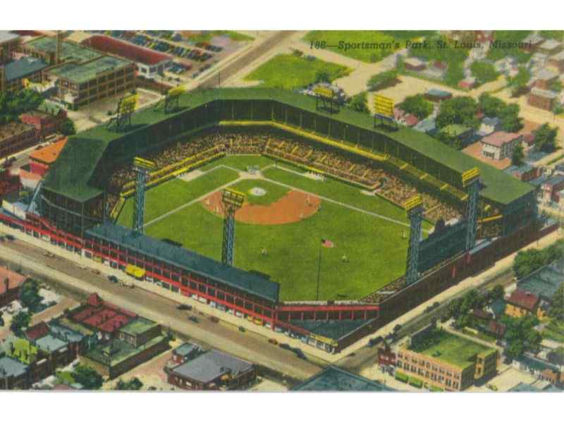 ST. LOUIS CARDINALS BUSCH MEMORIAL STADIUM AERIAL POSTCARD