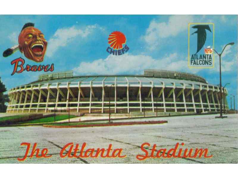 Aerial of Turner Field - Home of the Atlanta Braves Baseball Stadium Postcard