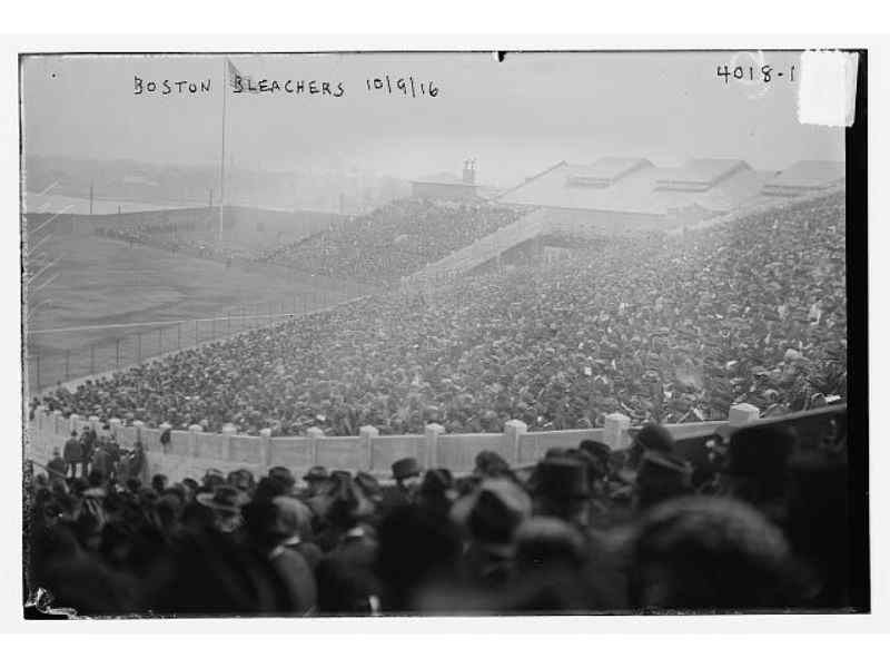 Full right field bleachers at Braves Field