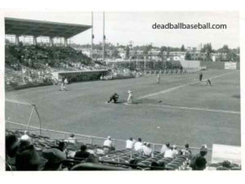 A black and white image of a game in the Jack Russel Stadium