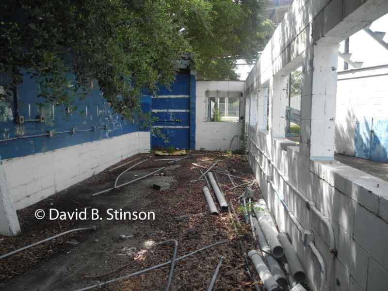 Delapidated concession stands