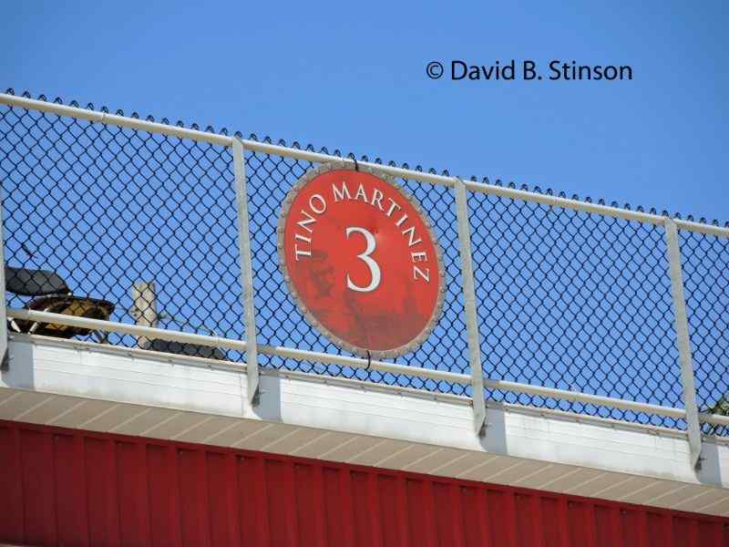 Tino Martinez's retired number plaque at University of Tampa Baseball Field