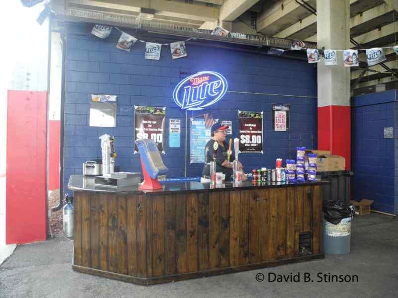 A beer stand at Joe W. Davis Stadium
