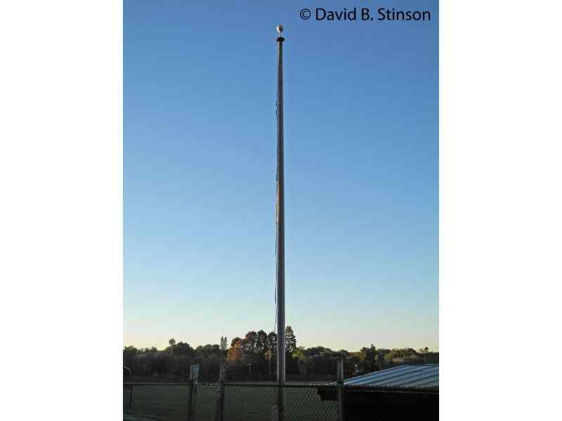 A flag pole at Crescent Lake Park