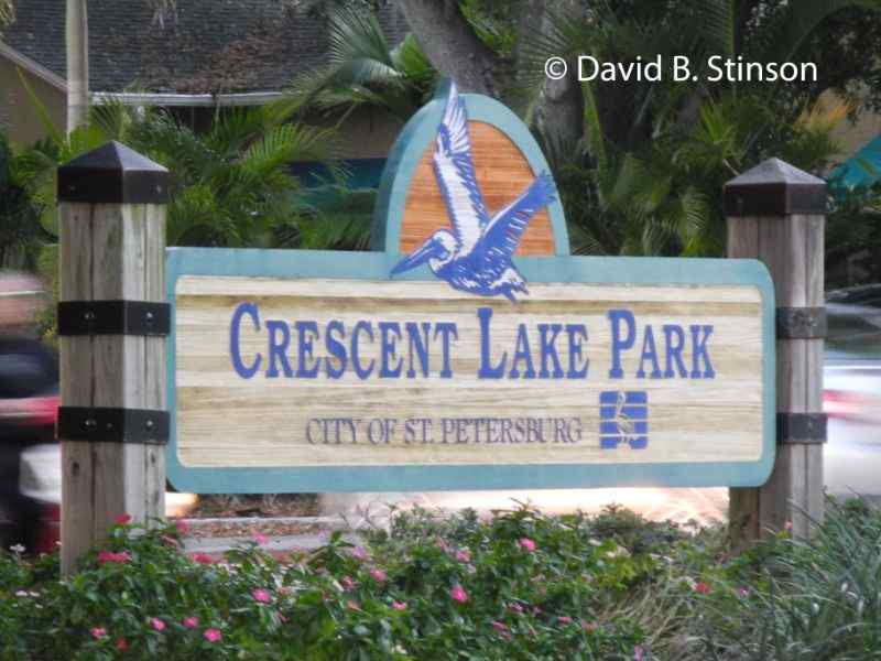 A Crescent Lake Park signage