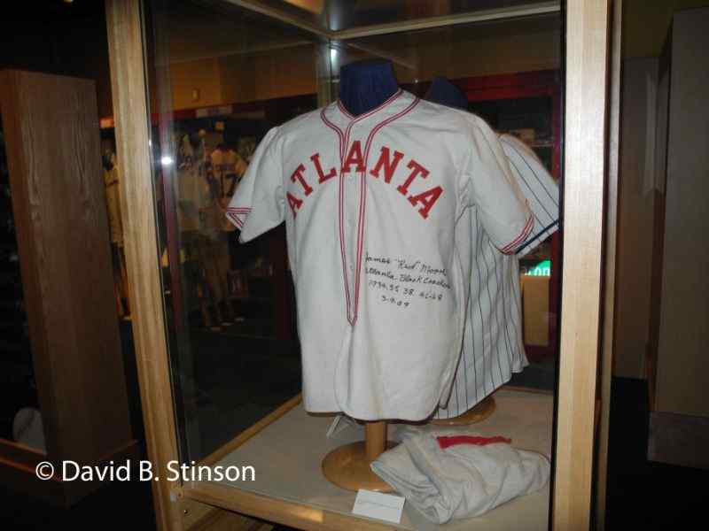 The jersey of former Atlanta Black Cracker James "Red" Moore