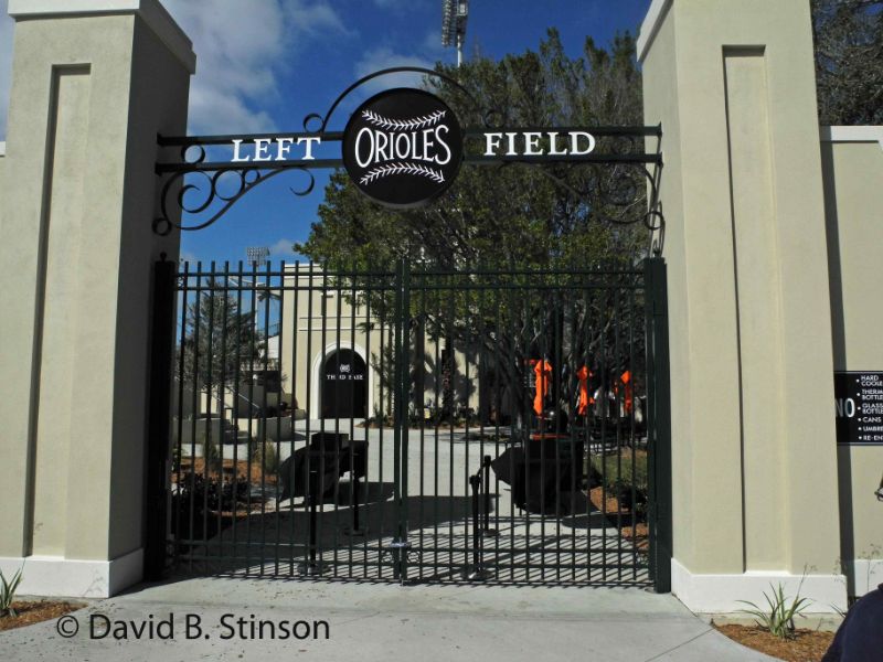 The gates to the Left Field of the Orioles