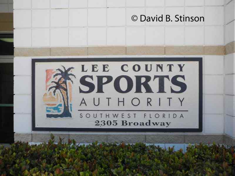 The Lee County Sports Authority signage