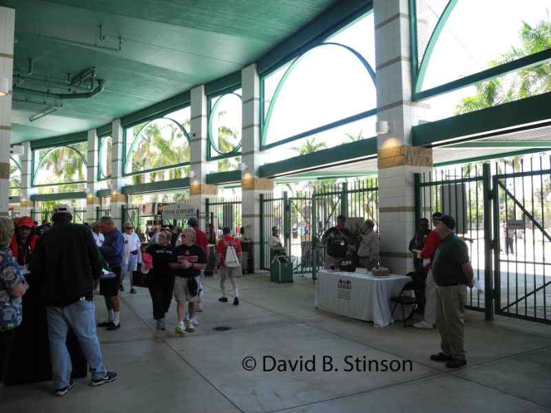 The front entrance gates of the City of Palms Park