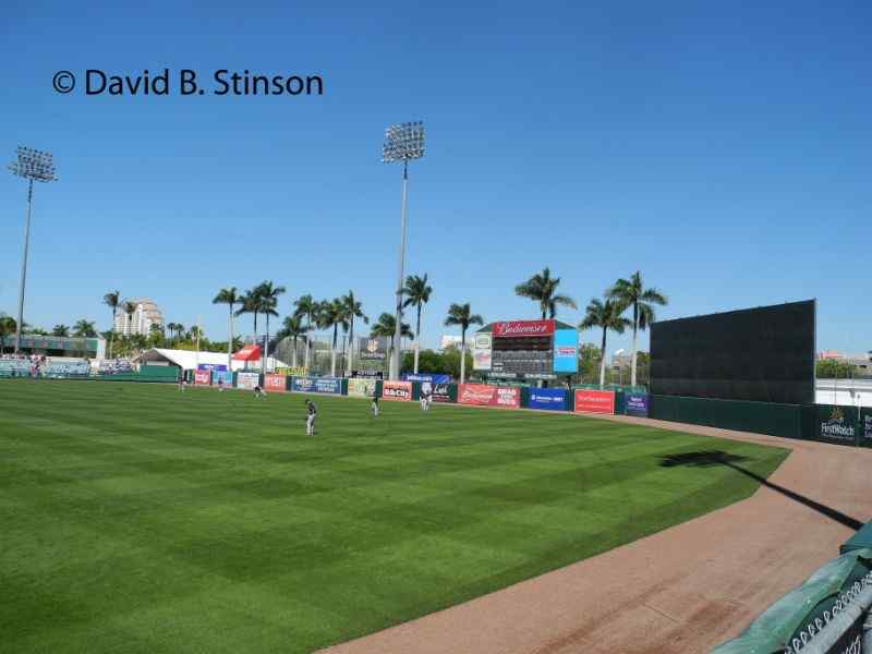 The right field of the City of Palms Park