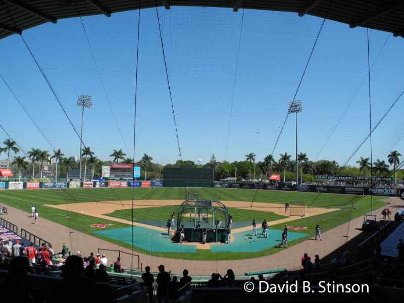 City of Palms Park with players warming up