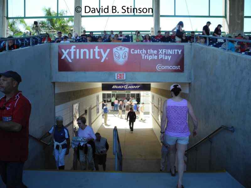 The entrance to the City of Palms Park concourse