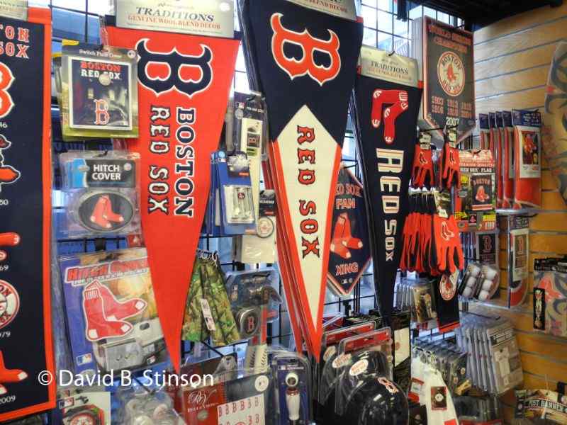 A selection of Red Sox souvenirs