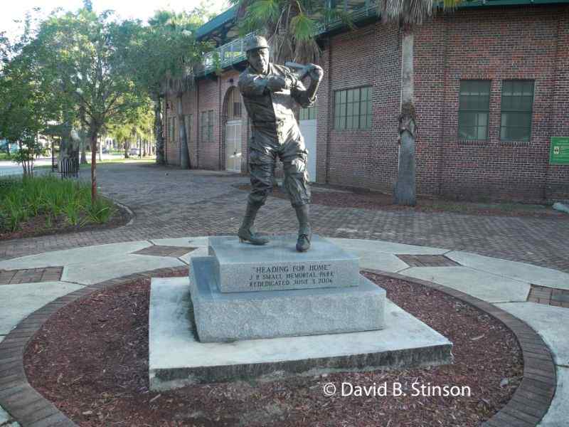 A statue at J.P. Small Memorial Park