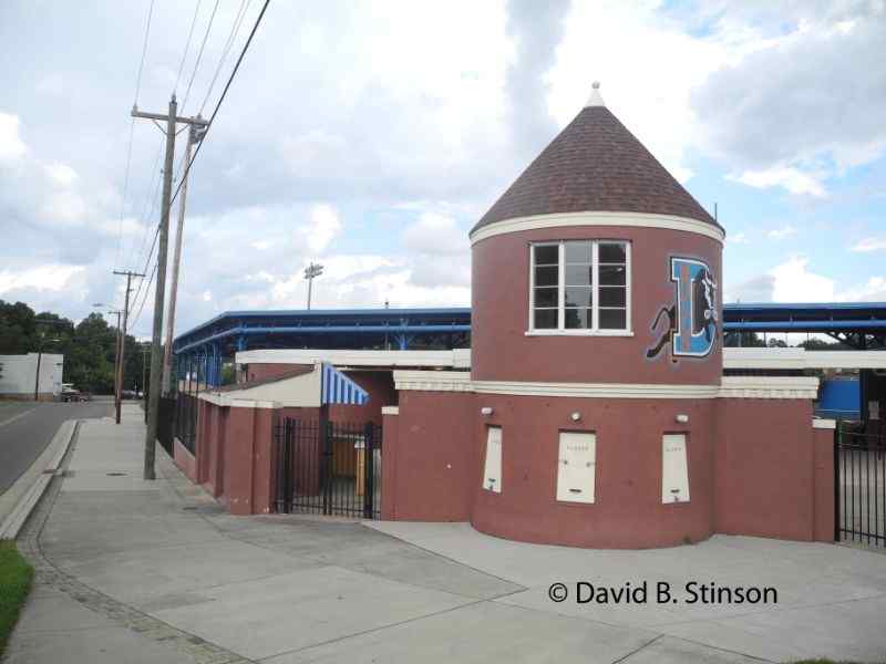 The Durham Athletic Park turret topped building