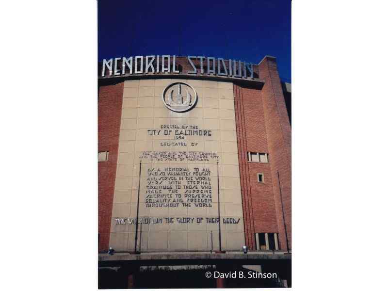 The memorial plaque for the Memorial Stadium