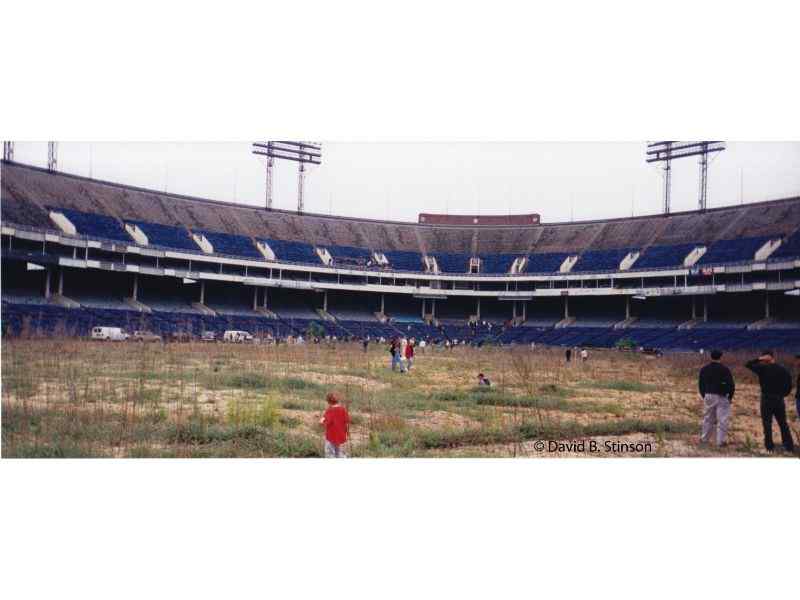 A worn down version of Baltimore's Memorial Stadium