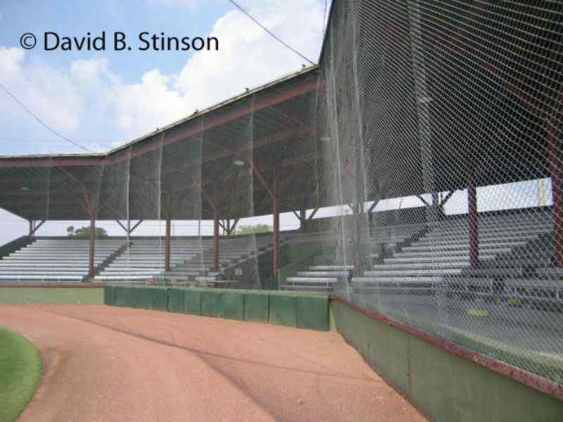 The grandstand netting at Henley Field