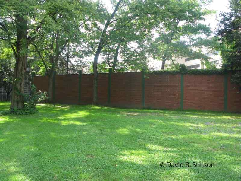 The backside of the Forbes Field wall