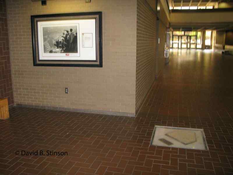 The location of the Forbes Field home plate