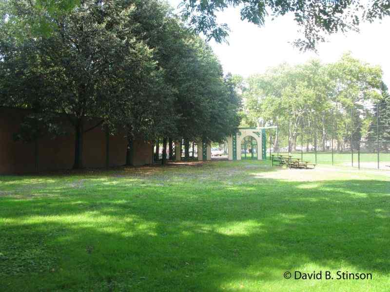 The Youth Baseball Diamond behind Forbes Field wall